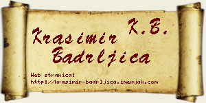 Krasimir Badrljica vizit kartica